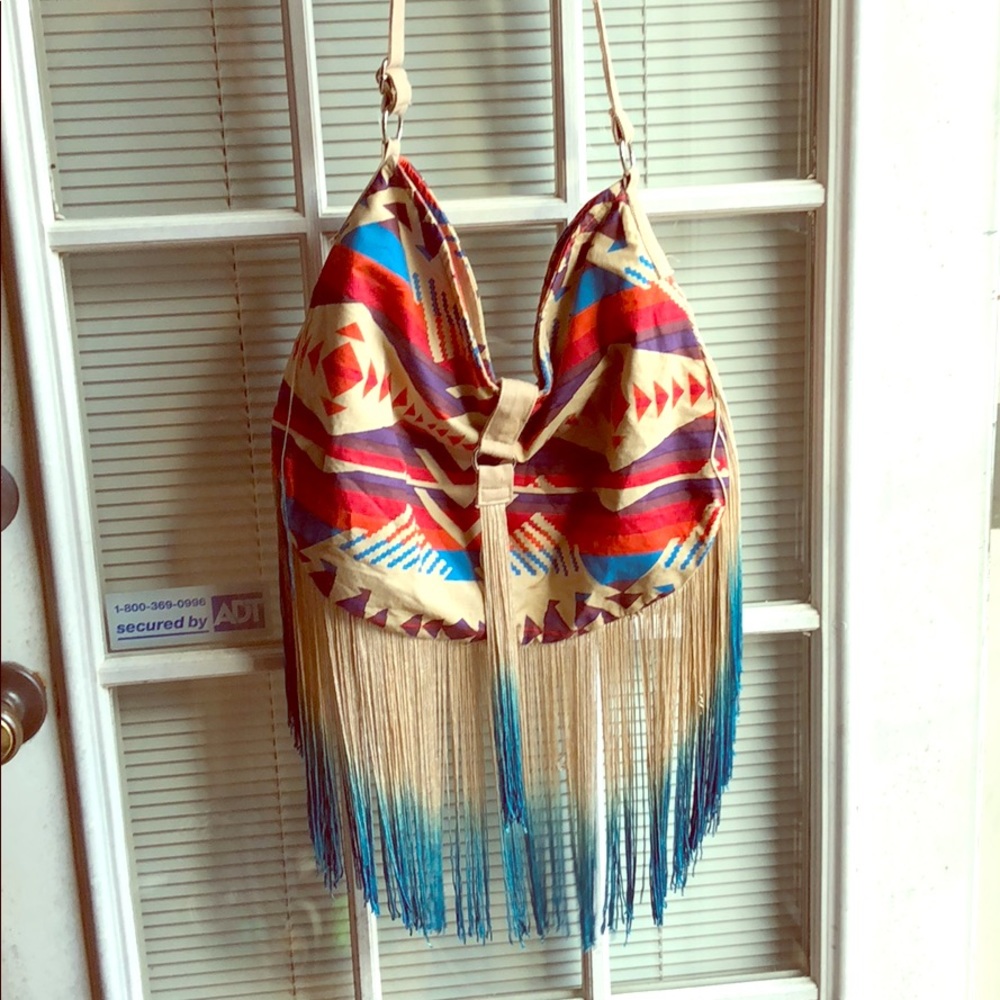 Antik Kraft tassel Aztec print purse